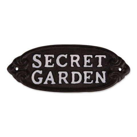 Cast Iron Secret Garden Sign Accent Plus