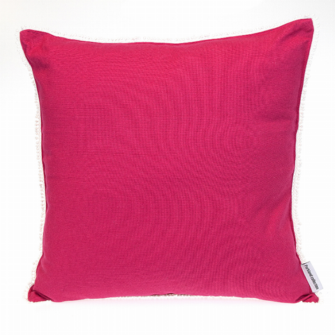 Parkland Collection Transitional Solid Square Pillow Pink 16" x 16" Parkland Collection