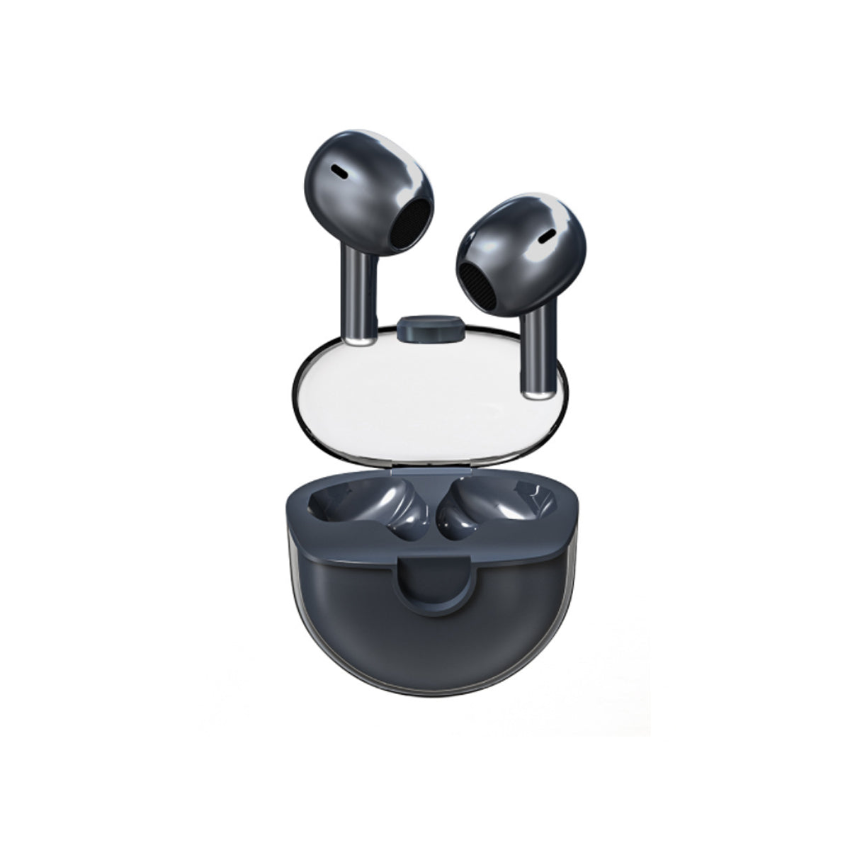 Clear Top Bluetooth Earphone With Charger BLACK Vista Shops