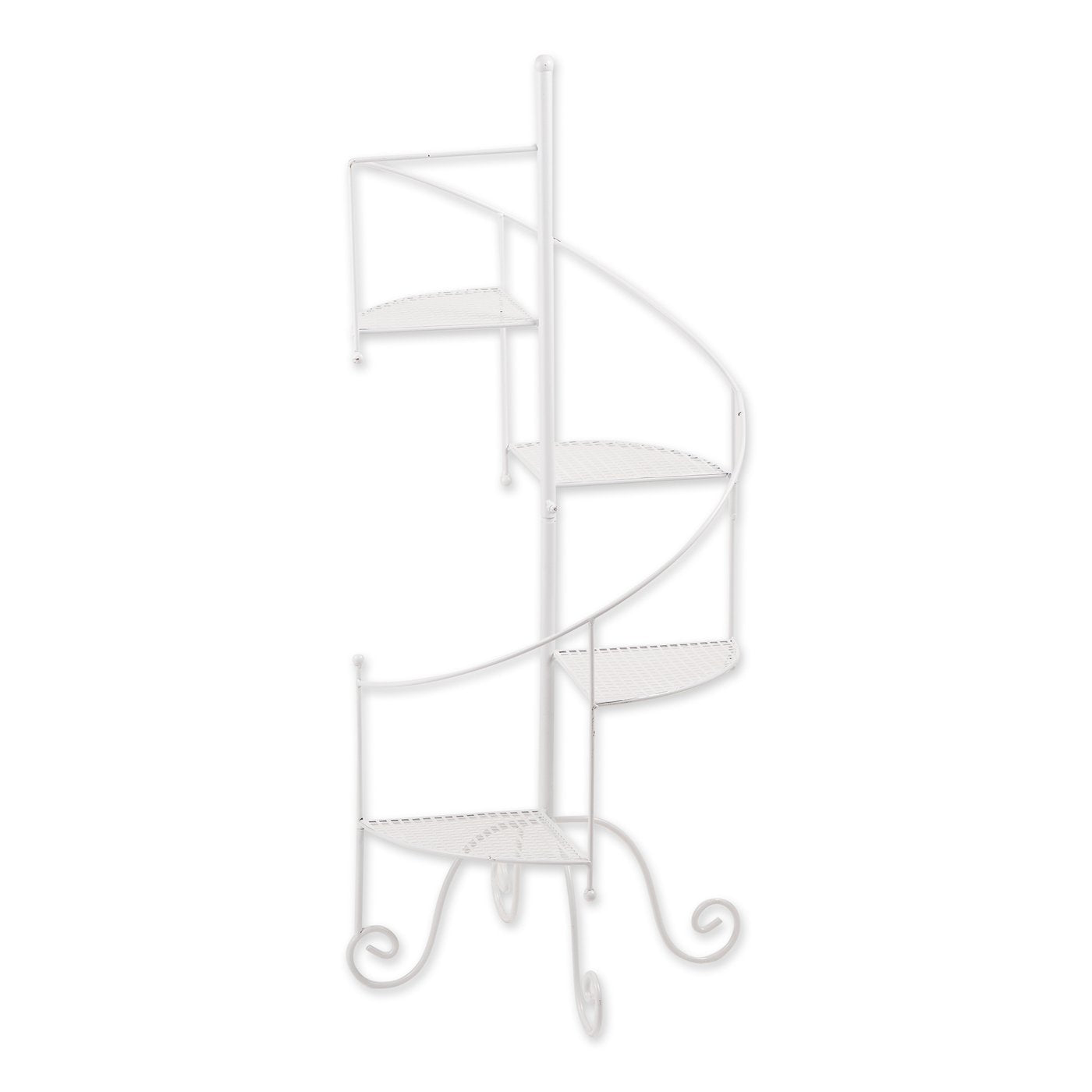 Iron Spiral Staircase Plant Stand - White Summerfield Terrace