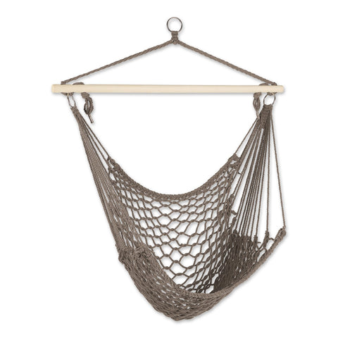 Recycled Cotton Swinging Hammock Chair - Stone Accent Plus