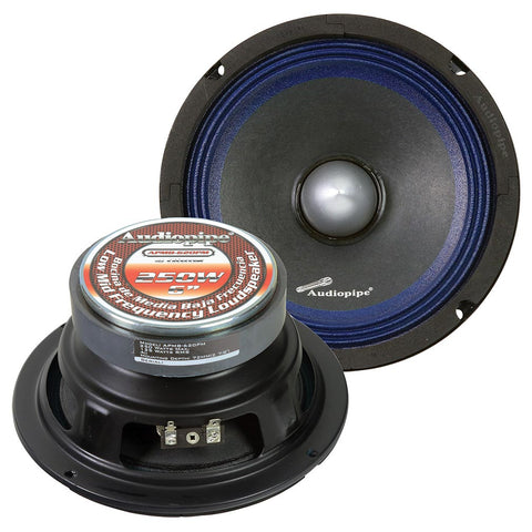 Audiopipe Low Mid Frequency Loudspeaker 6" 250W Max Each Audiopipe