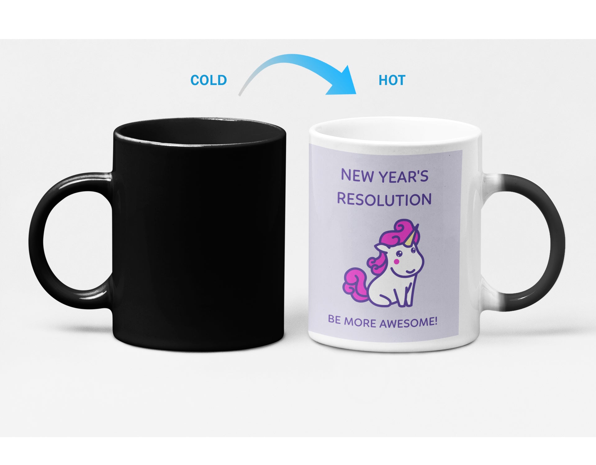 Be More Awesome Unicorn Heat Sensitive Color Changing Mug Onetify