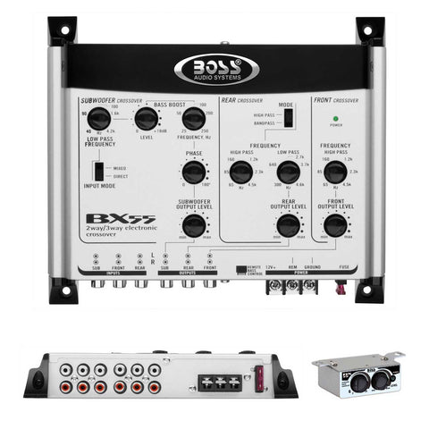 Boss Audio 2/3 Way Electronic Crossover with Remote Woofer Level Control Boss Audio