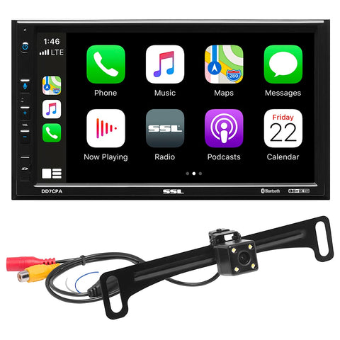 Sound Storm Double Din 7" Touchscreen AM/FM/Bluetooth/Carplay with Backup Camera Sound Storm Laboratories