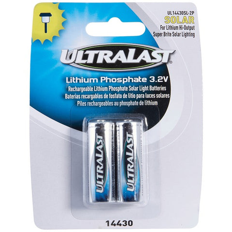 Ultralast UL14430SL-2P UL14430SL-2P 14430 Lithium Batteries for Solar Lighting, 2 pk ULTRALAST(R)