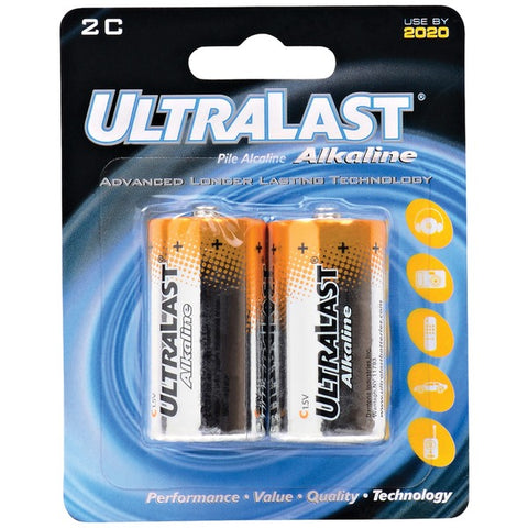 Ultralast ULA2C ULA2C C Alkaline Batteries, 2 pk ULTRALAST(R)