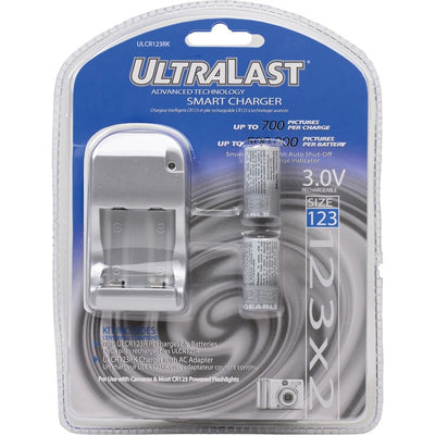 Ultralast ULCR123RK ULCR123RK Smart Charger with 2 Rechargeable CR123 Batteries ULTRALAST(R)