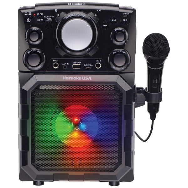Karaoke USA GQ410 Portable MP3 Karaoke Player with Bluetooth, PA, and Built-In Battery KARAOKE USA(TM)