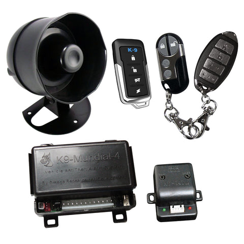K-9 Car Alarm with Keyless Entry - Includes 3 Different Transmitter Designs! Excalibur Alarms