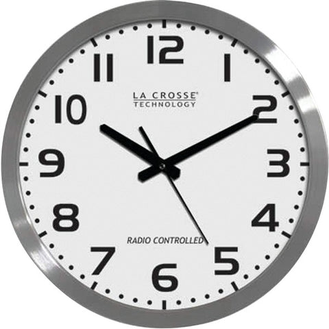 La Crosse Technology WT-3161WH 16" Brushed-Metal Atomic Wall Clock LA CROSSE TECHNOLOGY(R)