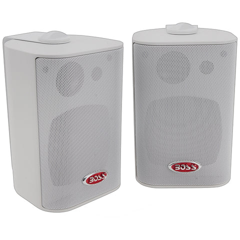 Boss Audio Marine 3-Way Box Speakers with 4” Woofer (white) Boss Audio