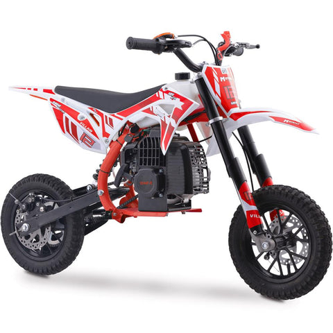 MotoTec Villain 52cc 2-Stroke Kids Gas Dirt Bike Red MotoTec