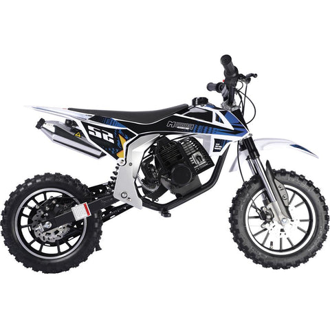 MotoTec Warrior 52cc 2-Stroke Kids Gas Dirt Bike Black MotoTec