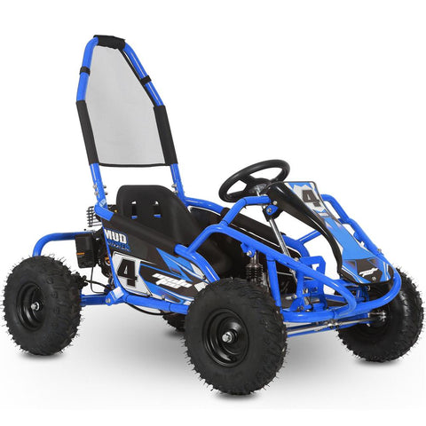 MotoTec Mud Monster 98cc Go Kart Full Suspension Blue MotoTec