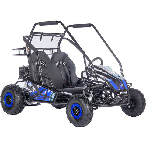 MotoTec Mud Monster XL 212cc 2 Seat Go Kart Full Suspension Blue MotoTec