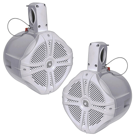 Power Acoustik Marine 6.5” 2-Way Wakeboard Speaker (White) - Pair Power Acoustik