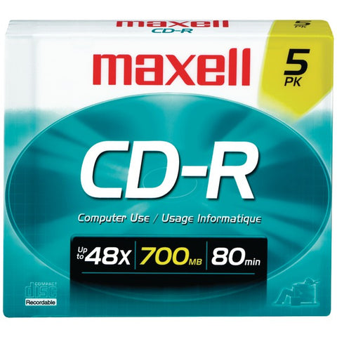 Maxell 648220 700MB 80-Minute CD-Rs (5 pk) MAXELL(R)