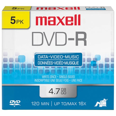 Maxell 638002 4.7GB 120-Minute DVD-Rs (5 pk) MAXELL(R)