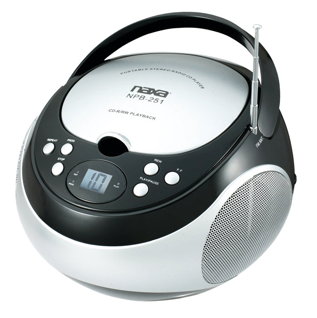Naxa Portable CD Player with AM/FM Black Naxa