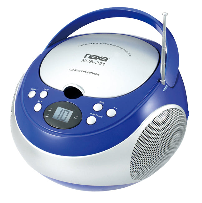 Naxa Portable CD Player with AM/FM Blue Naxa