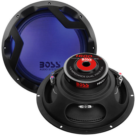 Boss Audio Blue Illuminated 12" Woofer 800W RMS/1600W Max Dual 4 Ohm Voice Coils Boss Audio