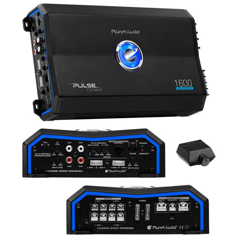 Planet Pulse Series 4 Channel Amplifier 1600W Max Planet Audio