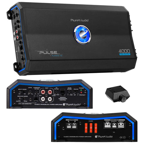 Planet Pulse Series Class D Monoblock Amplifier 4000W Max Planet Audio