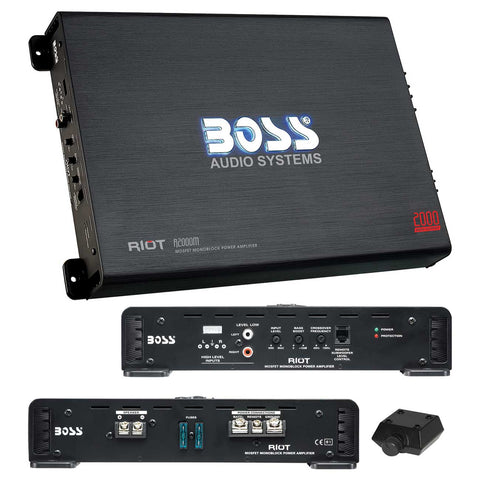 Boss Riot Monoblock Amplifier 2000W Max Boss Audio