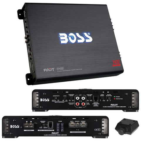 Boss Riot Class D Monoblock Amplifier 3400W Max Boss Audio