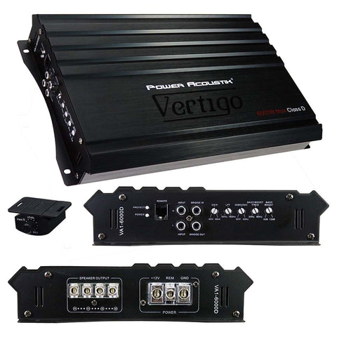 Power Acoustik Vertigo Series Monoblock Amplifier 6000W Max Power Acoustik