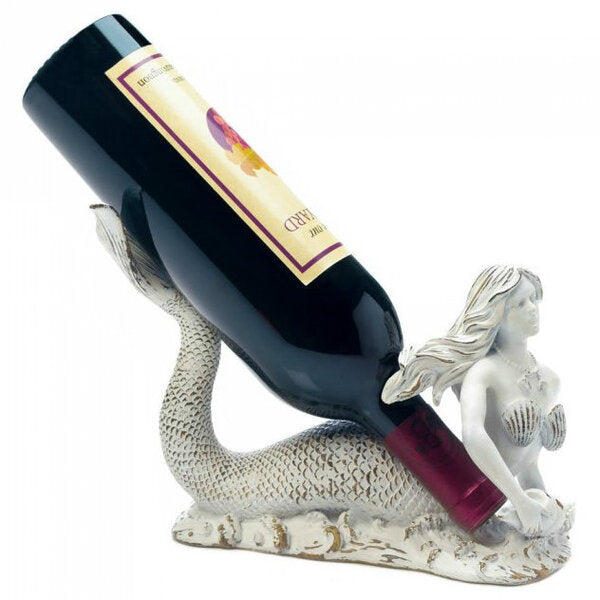 Accent Plus Weathered-Look Mermaid Wine Bottle Holder Accent Plus