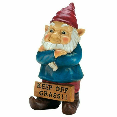 Accent Plus Keep Off Grass Grumpy Garden Gnome Accent Plus