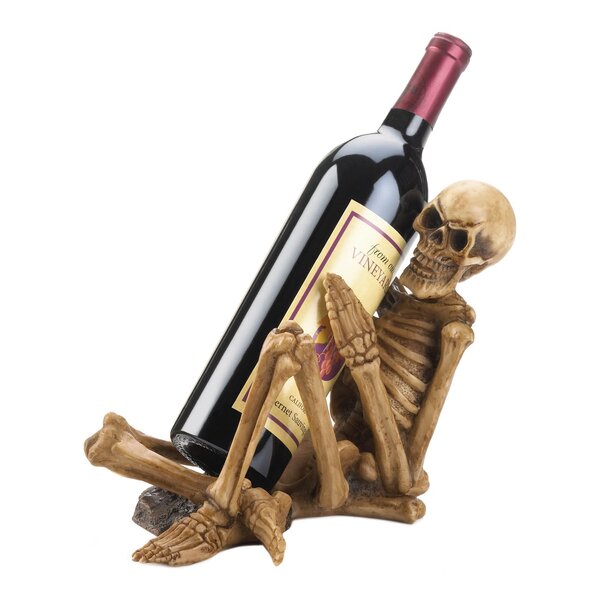 Dragon Crest Creepy Skeleton Wine Bottle Holder Dragon Crest