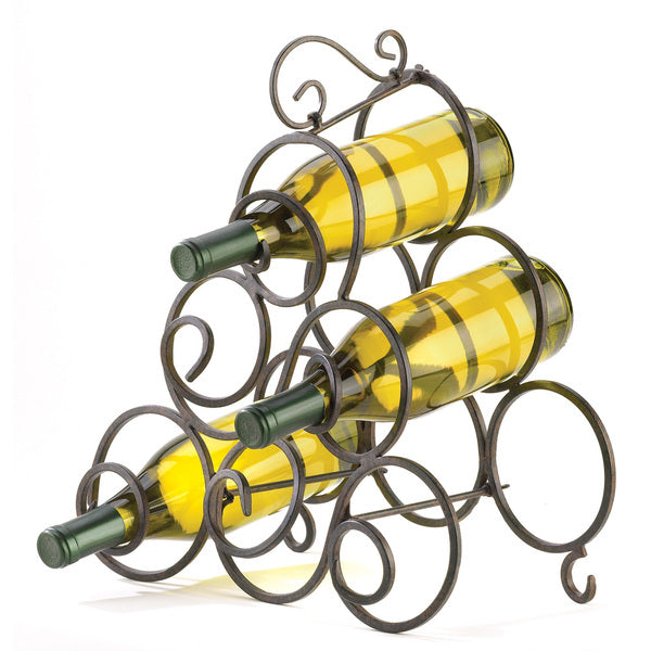 Accent Plus Wrought Iron Scroll Wine Rack Accent Plus