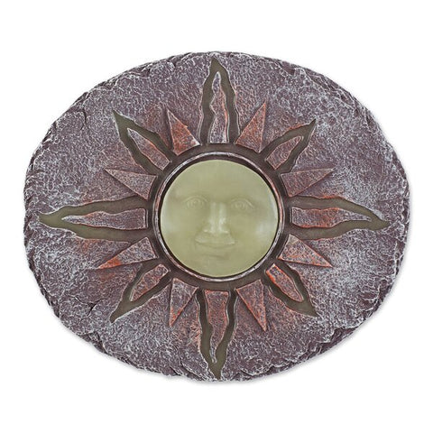 Accent Plus Glow-in-the-Dark Sun Resin Stepping Stone Accent Plus