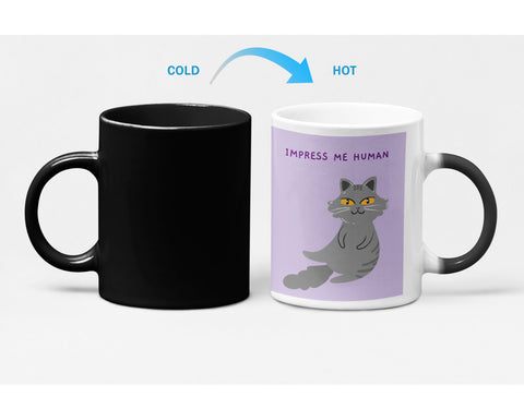 Bossy Cat Theme Heat Sensitive Color Changing Mug Onetify