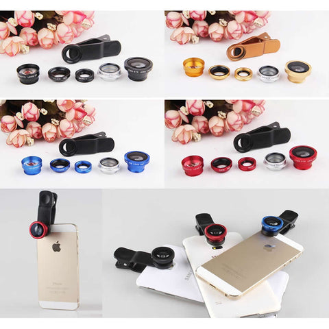 Clear Image with 5 Clip and Snap Lens for your Smartphone Black Vista Shops