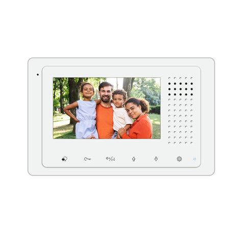 2Easy Video Intercom System 5012-N Hands-Free Monitor Station  DT-433 for 2-Wire Video Intercom Systems with 4.3-inch Color Screen, 6 Touch Buttons, In White Housing 2easy Video Intercom Syst