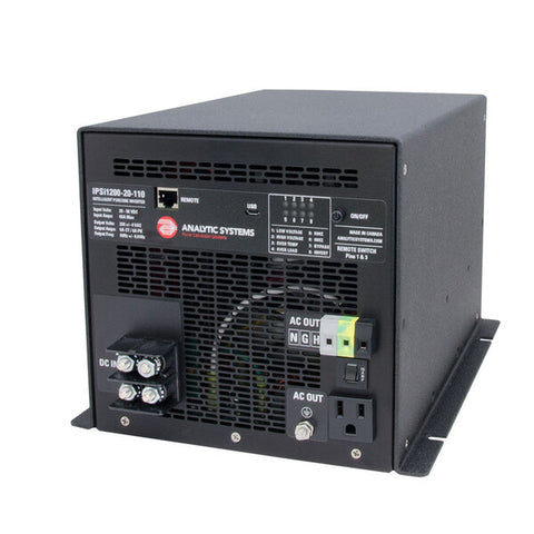 Analytic Systems AC Intelligent Pure Sine Wave Inverter 1200W, 20-40V In, 110V Out Analytic Systems