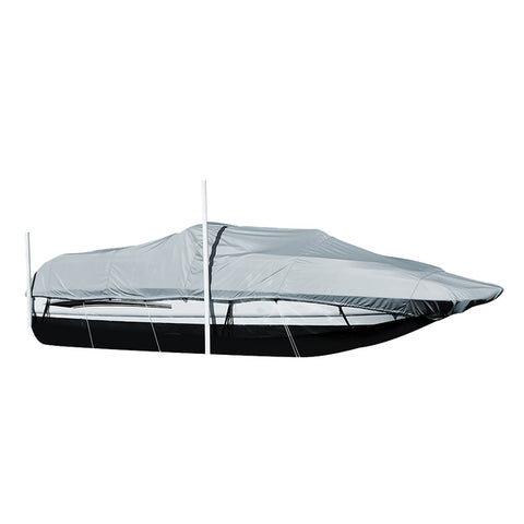 Carver Performance Poly-Guard Styled-to-Fit Boat Cover f/20.5&#39; Sterndrive Deck Boats w/Walk-Thru Windshield - Grey Carver By Covercraft
