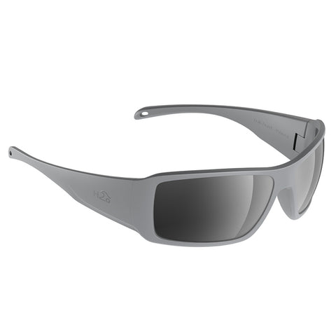 H2Optix Stream Sunglasses Matt Grey, Grey Silver Flash Mirror Lens Cat.3 - AntiSalt Coating w/Floatable Cord H2optix