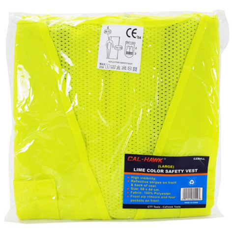 Lime Color Safety Vest - Large DST