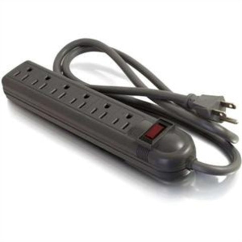 C2G 6-Outlet Power Strip with Surge Suppressor C2g