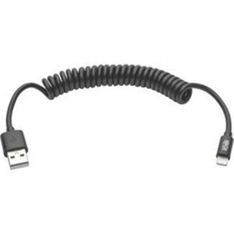 Tripp Lite 4ft Lightning USB/Sync Charge Coiled Cable for Apple Iphone / Ipad Black 4' Tripp Lite Mfg Co.