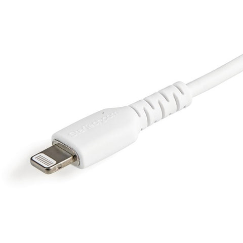 StarTech.com 12inch/30cm Durable White USB-A to Lightning Cable, Rugged Heavy Duty Charging/Sync Cable for Apple iPhone/iPad MFi Certified Startech.com