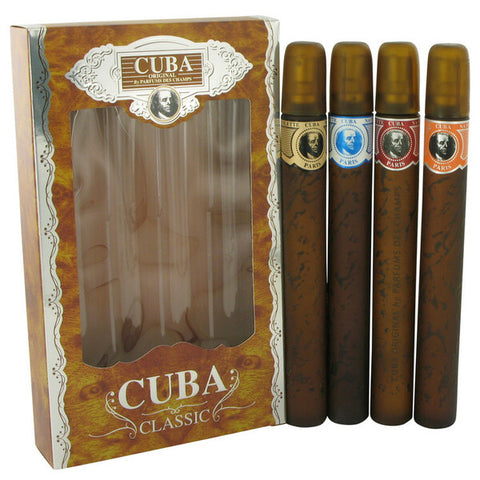 Cuba Red Gift Set - Cuba Variety Set Includes All Four 1.15 Oz Sprays, Cuba Red, Cuba Blue, Cuba Gold And Cuba Orange -- For Men Fragluxe