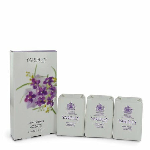 April Violets 3 X 3.5 Oz Soap 3.5 Oz For Women Yardley London