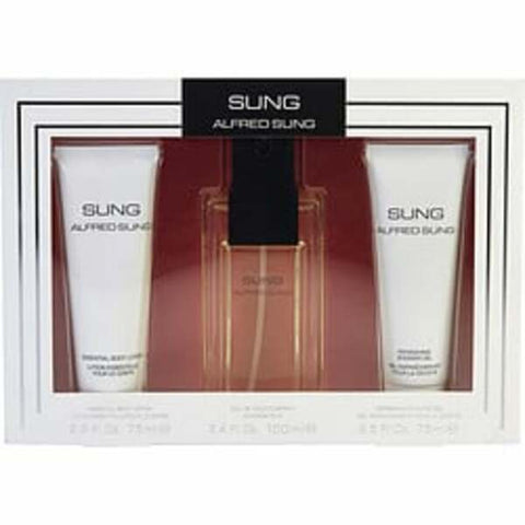 Sung By Alfred Sung Edt Spray 3.4 Oz & Body Lotion 2.5 Oz & Shower Gel 2.5 Oz For Women Alfred Sung