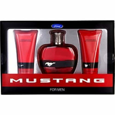 Ford Mustang Red By Estee Lauder Edt Spray 3.4 Oz & Hair And Body Wash 3.4 Oz & Aftershave Balm 3.4 Oz For Men Estee Lauder